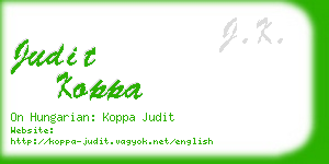 judit koppa business card